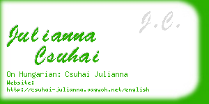 julianna csuhai business card